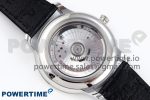 De Ville Date SS MKF 1:1 Best Edition White Dial Roman Marker on Black Leather Strap A8800 - Image 9