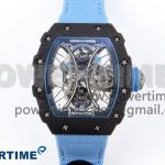RM53-02 TOURBILLON CARBON RMF BEST EDITION SKELETON DIAL ON BLUE NYLON STRAP