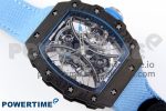 RM53-02 TOURBILLON CARBON RMF BEST EDITION SKELETON DIAL ON BLUE NYLON STRAP - Image 3