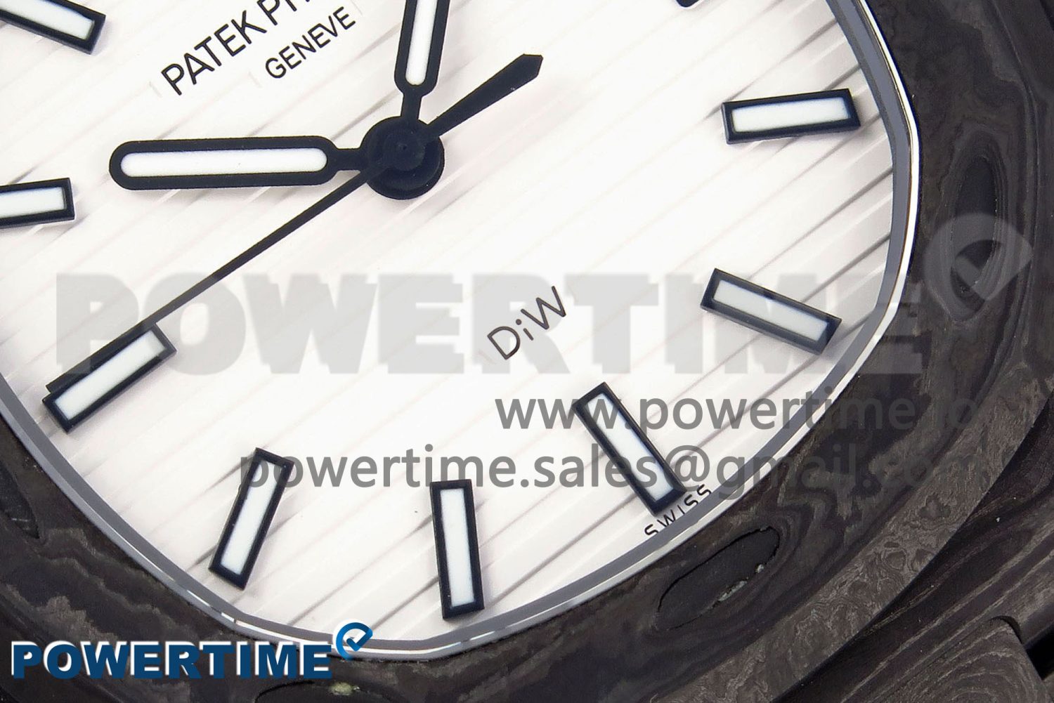 NAUTILUS 5711 DIW CARBON DIWF 1:1 BEST EDITION BLACK/BLUE TEXTURED DIAL ON CARBON BRACELET 324CS - Image 5