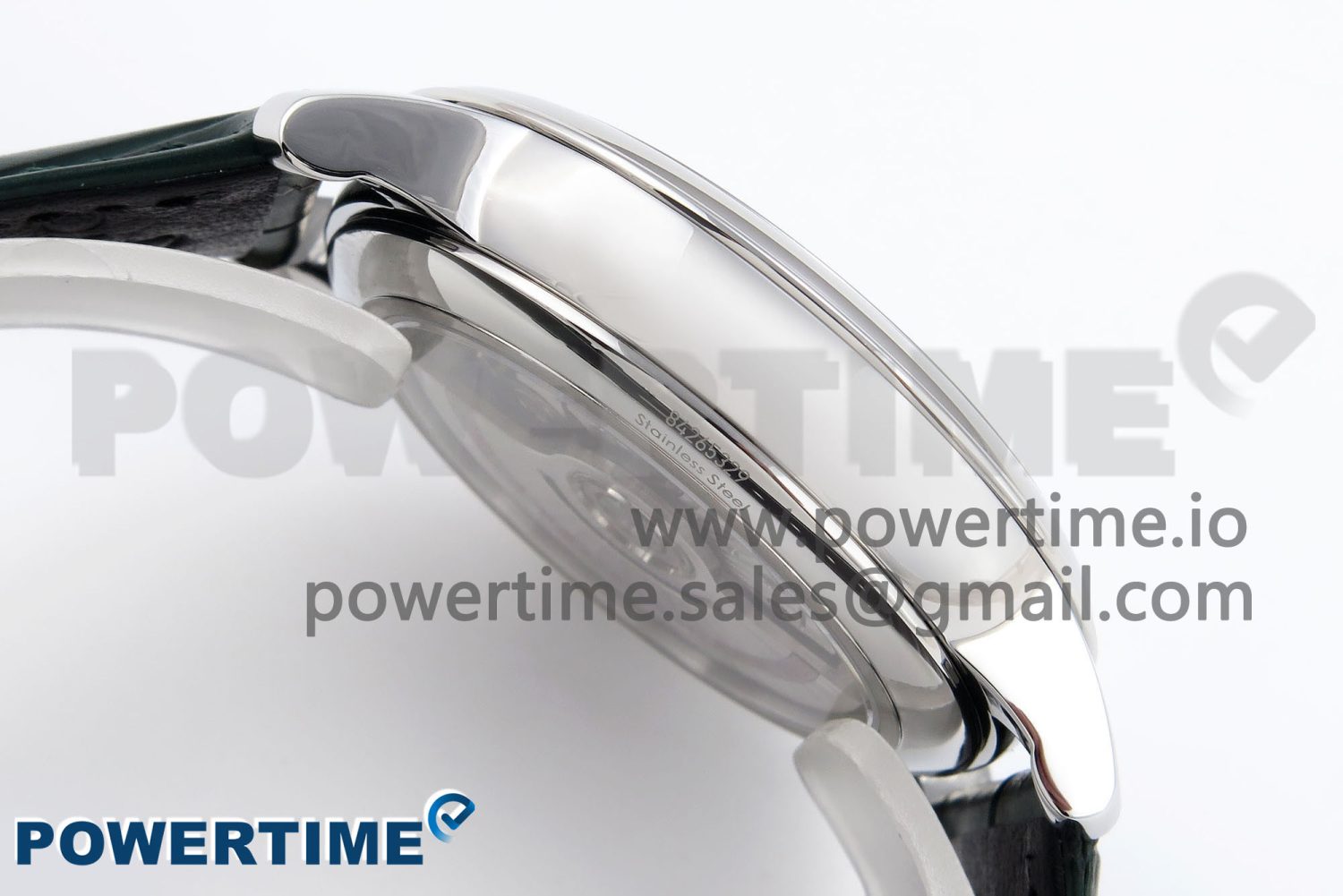 De Ville Date SS MKF 1:1 Best Edition Dark Gray Dial Roman Marker on Black Leather Strap A8800 - Image 7