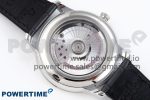 De Ville Date SS MKF 1:1 Best Edition Grey Dial Roman Marker on Black Leather Strap A8800 - Image 9