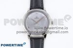 De Ville Date SS MKF 1:1 Best Edition Grey Dial Roman Marker on Black Leather Strap A8800