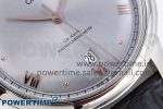 De Ville Date SS MKF 1:1 Best Edition Grey Dial Roman Marker on Black Leather Strap A8800 - Image 5
