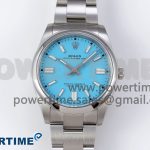 OYSTER PERPETUAL 124300 41MM VSF 1:1 BEST EDITION 904L STEEL TIFFANY BLUE DIAL VS3235