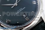 De Ville Date SS MKF 1:1 Best Edition Dark Gray Dial Roman Marker on Black Leather Strap A8800 - Image 5