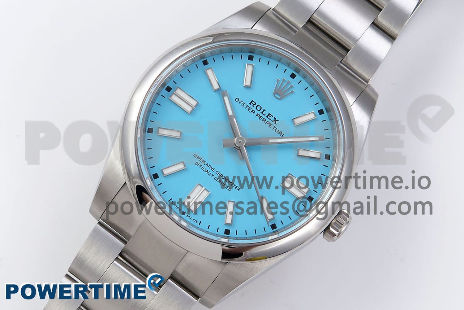 OYSTER PERPETUAL 124300 41MM VSF 1:1 BEST EDITION 904L STEEL TIFFANY BLUE DIAL VS3235 - Image 2
