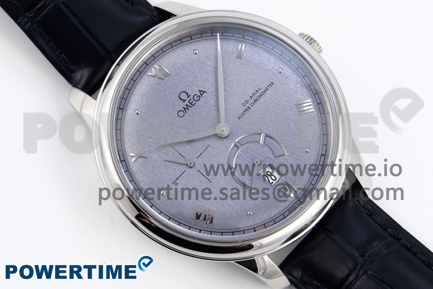 De Ville Power Reserve SS MKF 1:1 Best Edition Blue Textured Dial on Black Leather Strap A8810 - Image 3