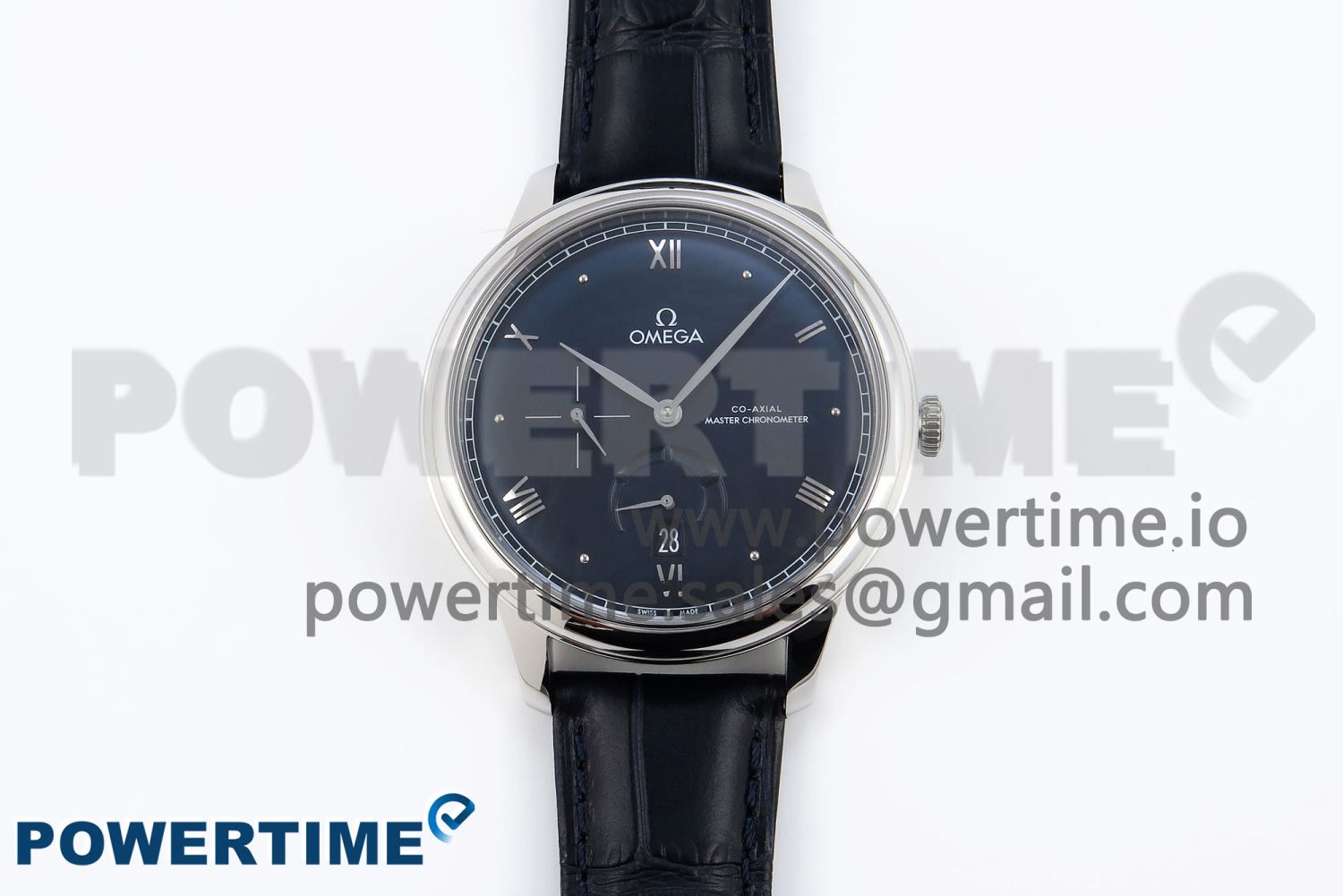De Ville Power Reserve SS MKF 1:1 Best Edition Black Dial on Black Leather Strap A8810 - Image 1