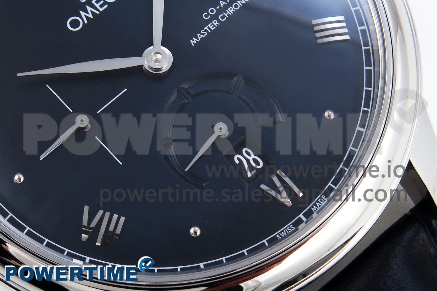 De Ville Power Reserve SS MKF 1:1 Best Edition Black Dial on Black Leather Strap A8810 - Image 5