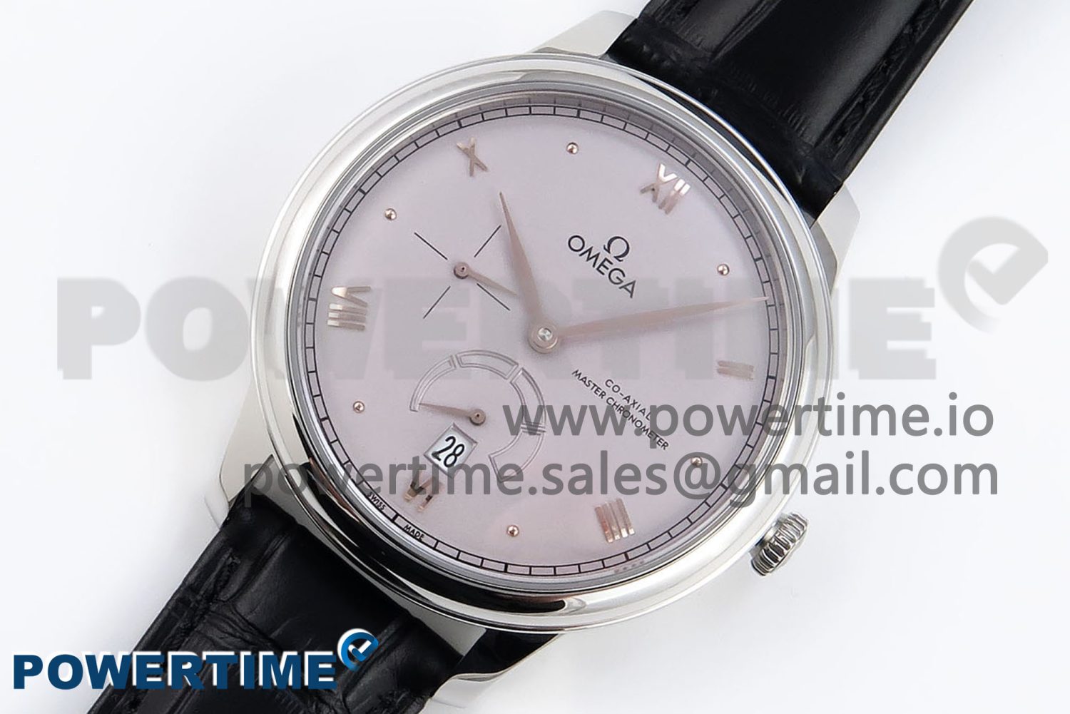 De Ville Power Reserve SS MKF 1:1 Best Edition Purple Dial on Black Leather Strap A8810 - Image 2