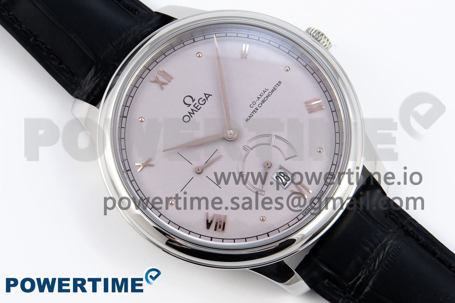 De Ville Power Reserve SS MKF 1:1 Best Edition Purple Dial on Black Leather Strap A8810 - Image 3