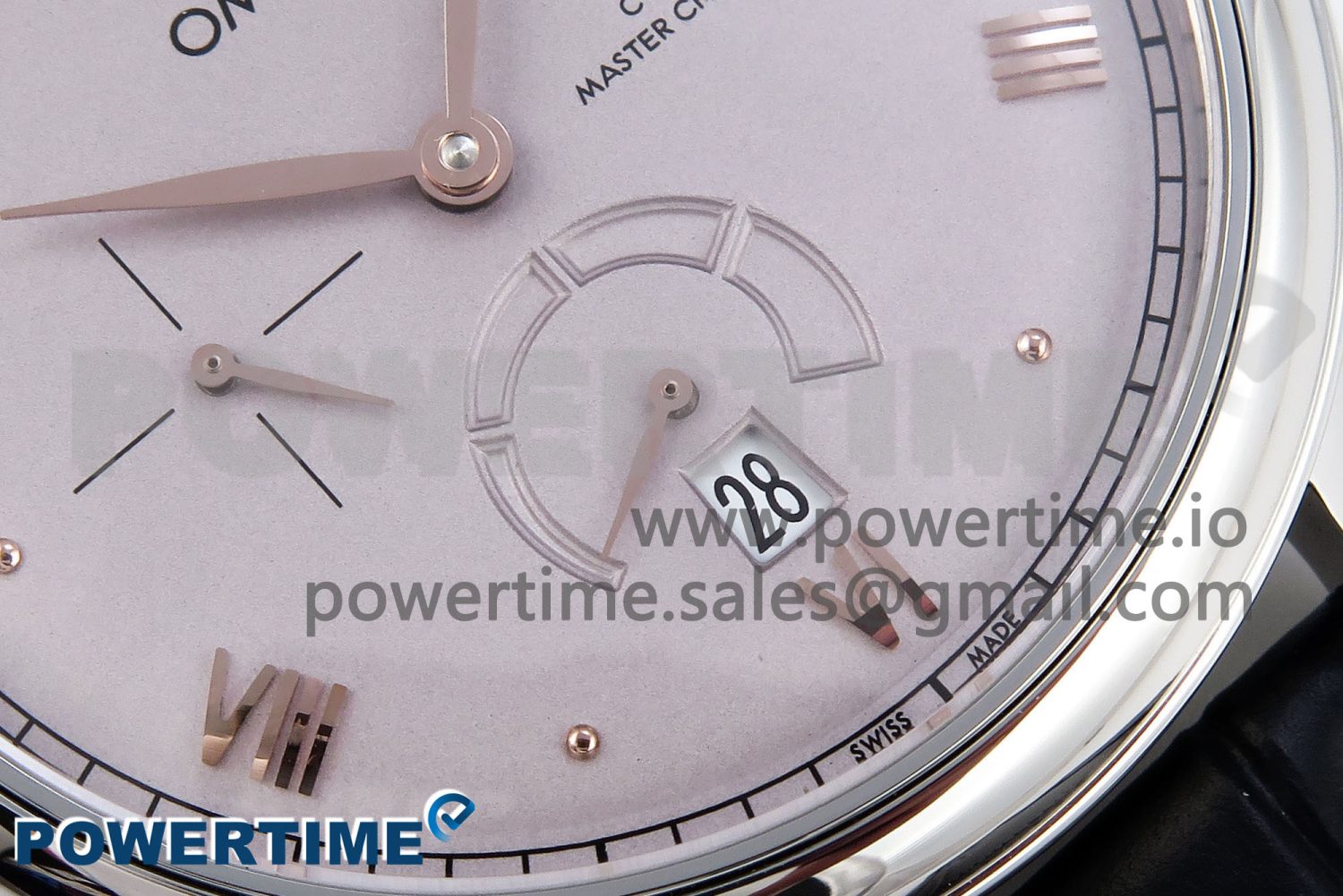 De Ville Power Reserve SS MKF 1:1 Best Edition Purple Dial on Black Leather Strap A8810 - Image 5