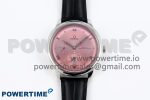 De Ville Power Reserve SS MKF 1:1 Best Edition Pink Dial on Black Leather Strap