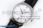 De Ville Date SS MKF 1:1 Best Edition White Dial Roman Marker on Black Leather Strap A8800 - Image 2