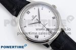 De Ville Date SS MKF 1:1 Best Edition White Dial Roman Marker on Black Leather Strap A8800 - Image 3