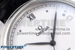 De Ville Date SS MKF 1:1 Best Edition White Dial Roman Marker on Black Leather Strap A8800 - Image 4