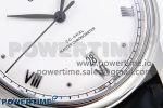 De Ville Date SS MKF 1:1 Best Edition White Dial Roman Marker on Black Leather Strap A8800 - Image 5