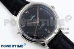 De Ville Date SS MKF 1:1 Best Edition Black Dial Roman Marker on Black Leather Strap A8800 - Image 3