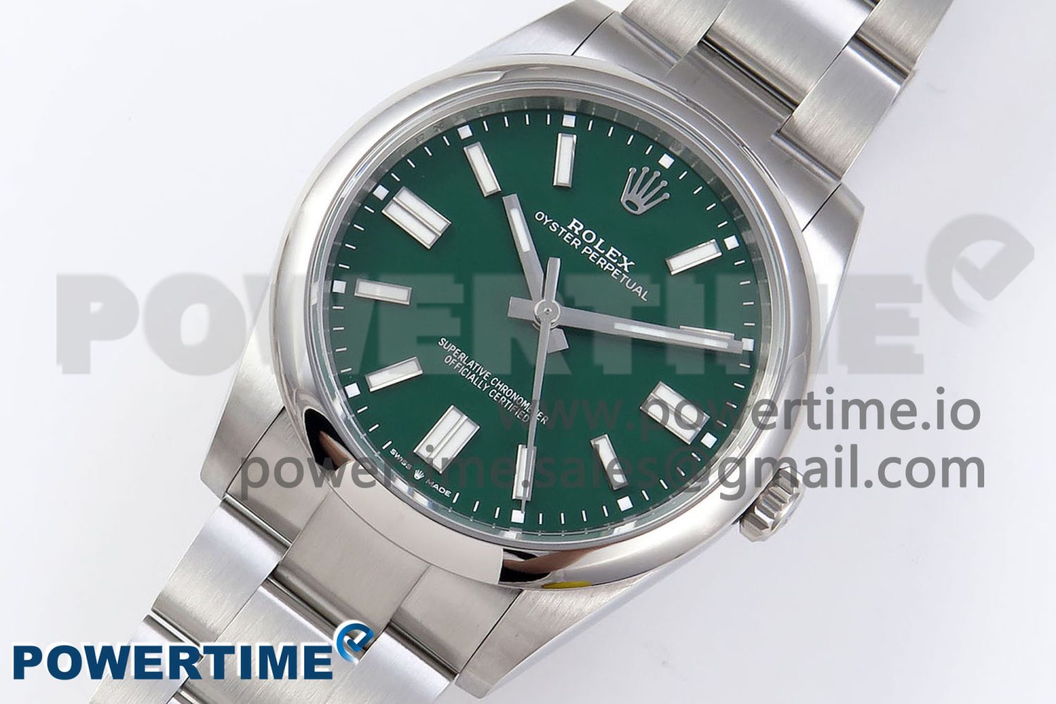 OYSTER PERPETUAL 124300 41MM VSF 1:1 BEST EDITION 904L STEEL GREEN DIAL VS3235 - Image 2