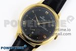 De Ville Power Reserve YG MKF 1:1 Best Edition Black Dial on Black Leather Strap A8810 - Image 2