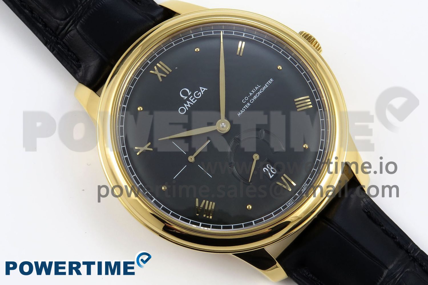 De Ville Power Reserve YG MKF 1:1 Best Edition Black Dial on Black Leather Strap A8810 - Image 3