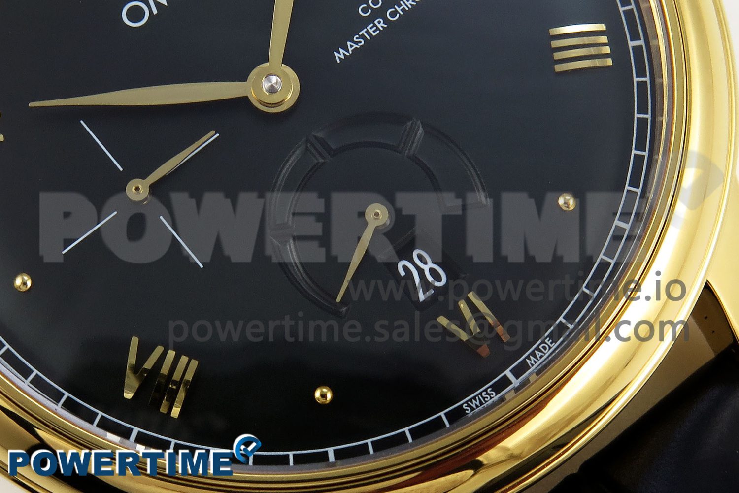 De Ville Power Reserve YG MKF 1:1 Best Edition Black Dial on Black Leather Strap A8810 - Image 5