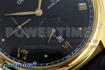 De Ville Power Reserve YG MKF 1:1 Best Edition Black Dial on Black Leather Strap A8810 - Image 5