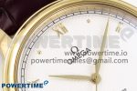 De Ville Date YG MKF 1:1 Best Edition White Textured Dial Roman Marker on Brown Leather Strap A8800 - Image 4