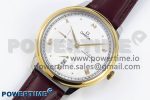 De Ville Power Reserve YG MKF 1:1 Best Edition White Dial on Brown Leather Strap A8810 - Image 2