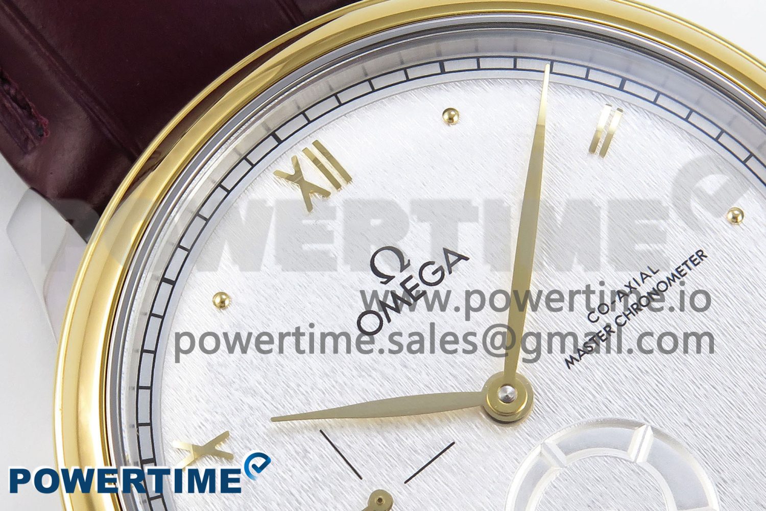 De Ville Power Reserve YG MKF 1:1 Best Edition White Dial on Brown Leather Strap A8810 - Image 4