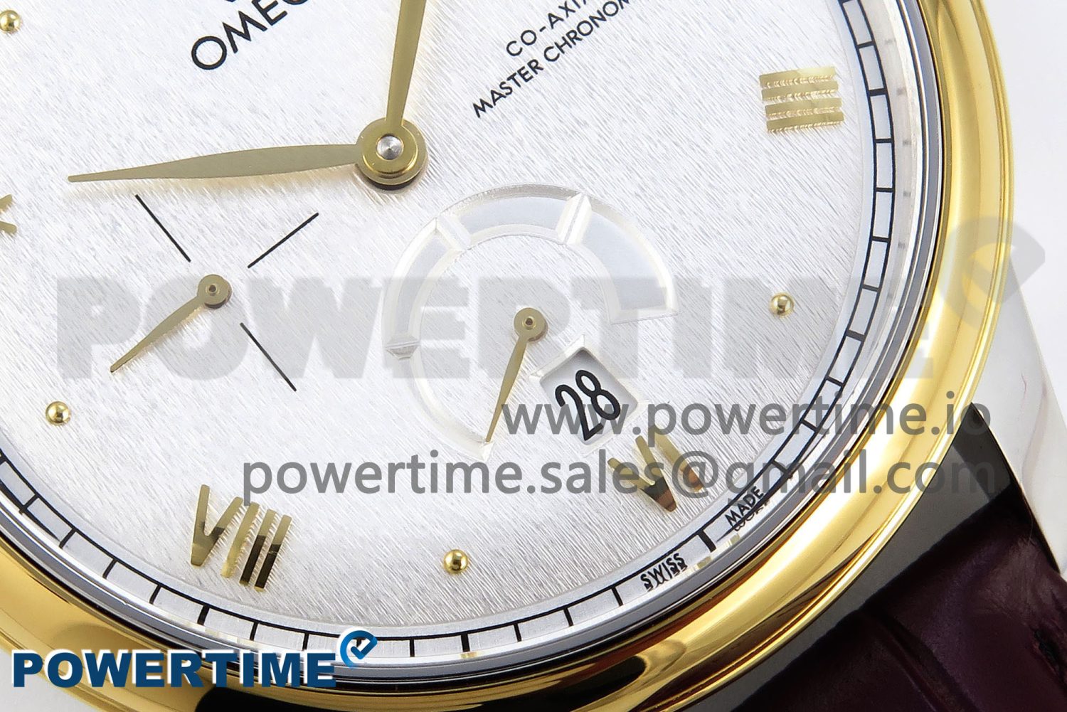 De Ville Power Reserve YG MKF 1:1 Best Edition White Dial on Brown Leather Strap A8810 - Image 5