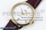 De Ville Date YG MKF 1:1 Best Edition White Dial Roman Marker on Brown Leather Strap A8800 - Image 2