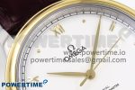 De Ville Date YG MKF 1:1 Best Edition White Dial Roman Marker on Brown Leather Strap A8800 - Image 4