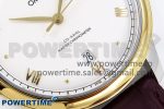 De Ville Date YG MKF 1:1 Best Edition White Dial Roman Marker on Brown Leather Strap A8800 - Image 5