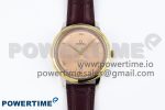 De Ville Date YG MKF 1:1 Best Edition Brown Dial Roman Marker on Brown Leather Strap A8800