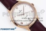De Ville Date RG MKF 1:1 Best Edition White Textured Dial Roman Marker on Brown Leather Strap A8800 - Image 3