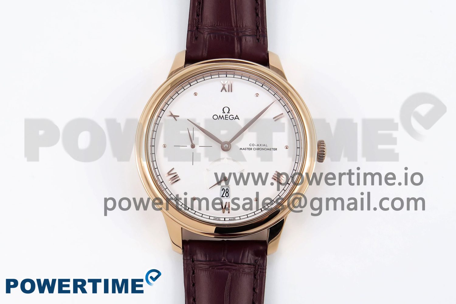 De Ville Power Reserve RG MKF 1:1 Best Edition White Dial on Brown Leather Strap A8810 - Image 1