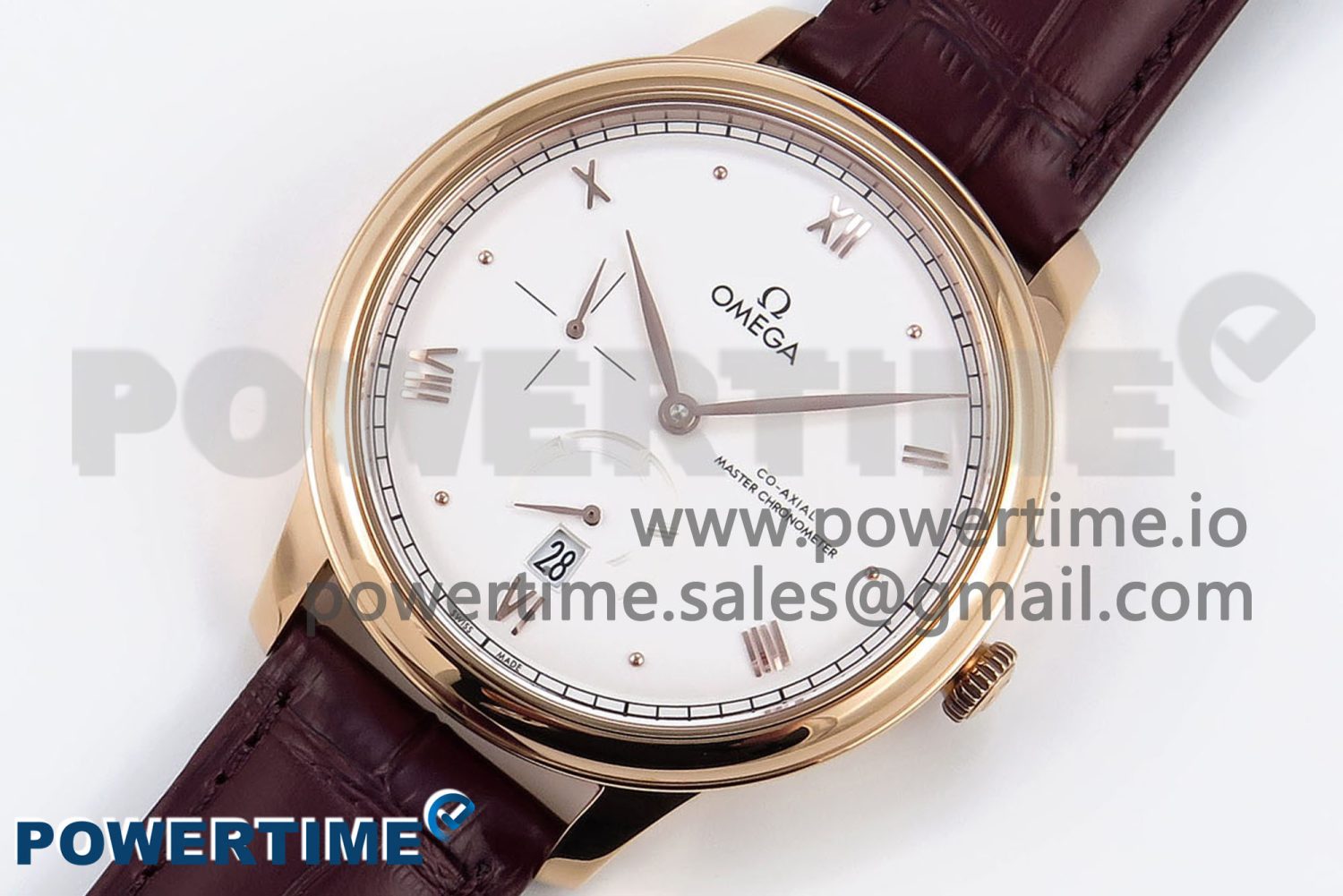 De Ville Power Reserve RG MKF 1:1 Best Edition White Dial on Brown Leather Strap A8810 - Image 2