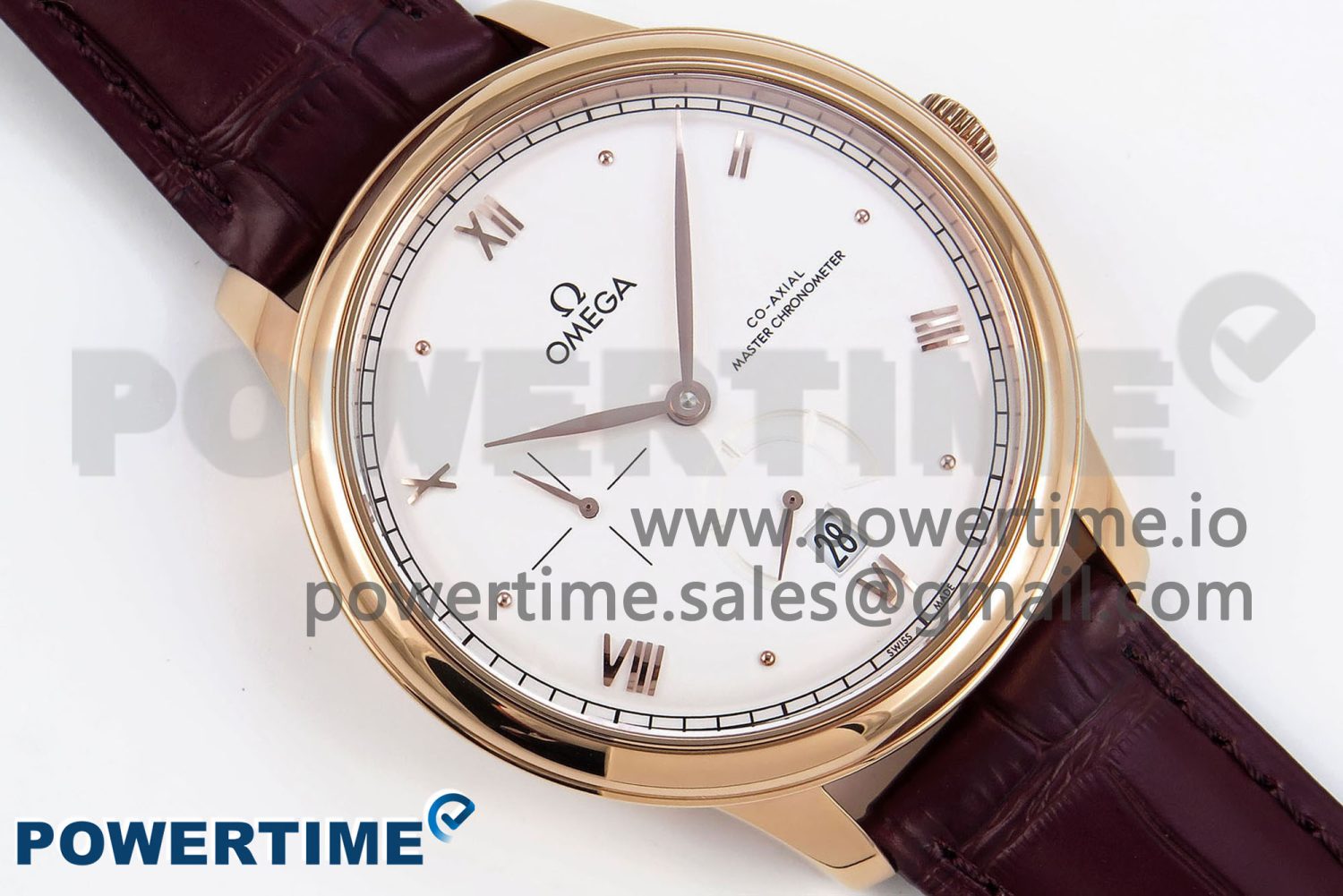 De Ville Power Reserve RG MKF 1:1 Best Edition White Dial on Brown Leather Strap A8810 - Image 3