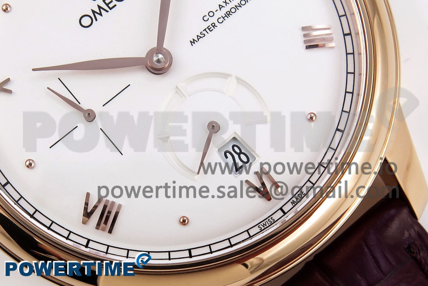 De Ville Power Reserve RG MKF 1:1 Best Edition White Dial on Brown Leather Strap A8810 - Image 5