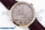 De Ville Power Reserve RG MKF 1:1 Best Edition RG Textured Dial on Brown Leather Strap A8810 - Image 3