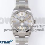 OYSTER PERPETUAL 126000 36MM VSF 1:1 BEST EDITION 904L STEEL SILVER DIAL VS3235