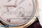De Ville Date RG MKF 1:1 Best Edition Brown Textured Dial Diamonds Marker on Brown Leather Strap A8800 - Image 5