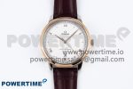 De Ville Date RG MKF 1:1 Best Edition White Dial Roman Marker on Brown Leather Strap A8800