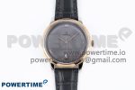 De Ville Date RG MKF 1:1 Best Edition Gray Dial Roman Marker on Gray Leather Strap A8800