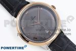 De Ville Date RG MKF 1:1 Best Edition Gray Dial Roman Marker on Gray Leather Strap A8800 - Image 3