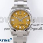 OYSTER PERPETUAL 126000 36MM VSF 1:1 BEST EDITION 904L STEEL YELLOW DIAL VS3235