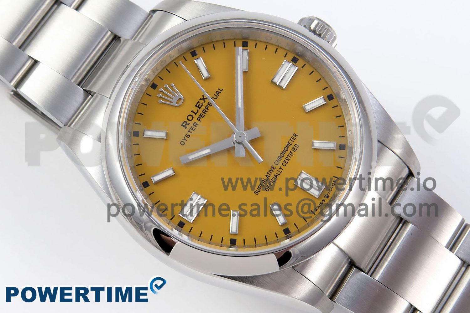 OYSTER PERPETUAL 126000 36MM VSF 1:1 BEST EDITION 904L STEEL YELLOW DIAL VS3235 - Image 3