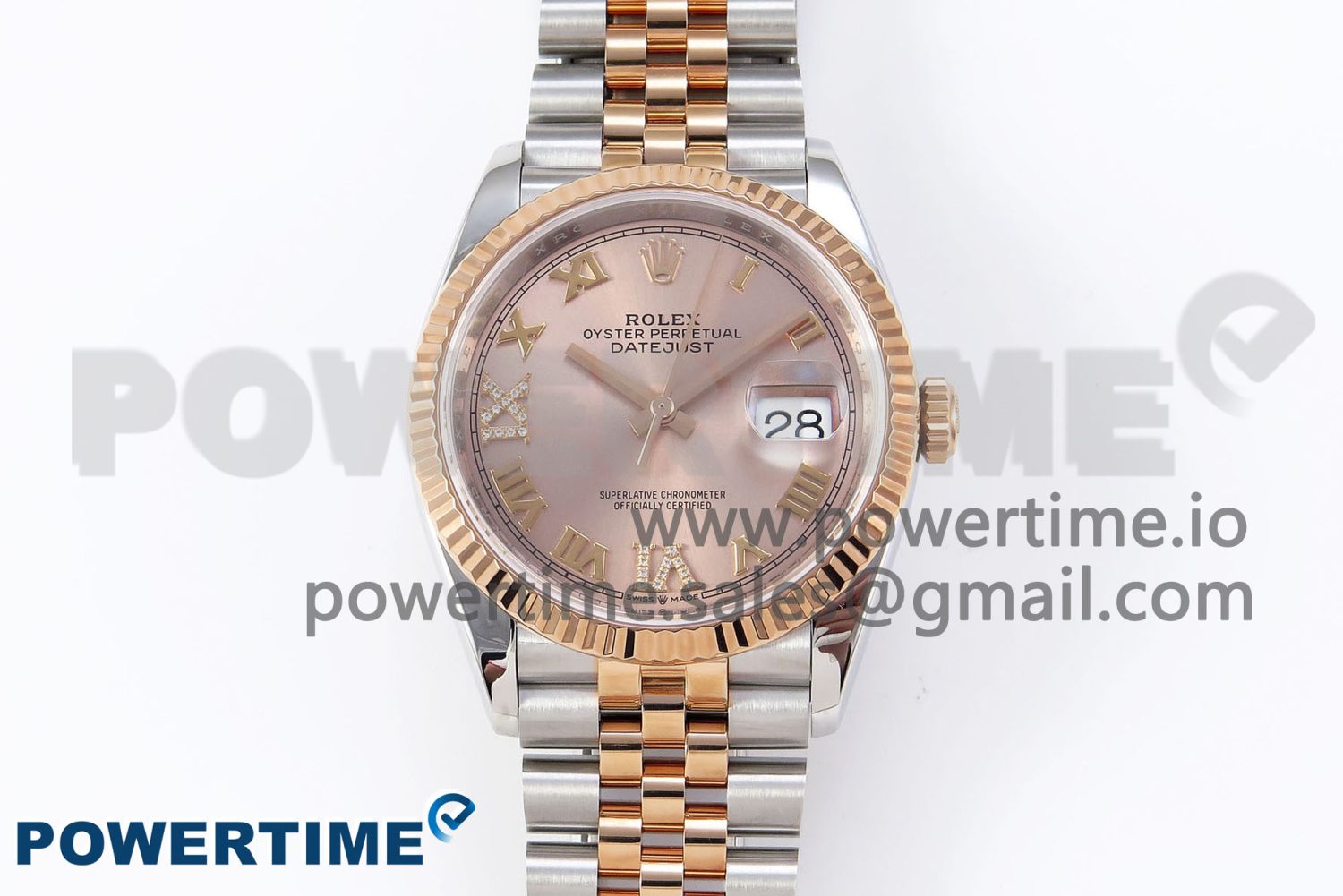 DATEJUST 36 SS/RG 126231 VSF 1:1 BEST EDITION 904L STEEL RG DIAL ON JUBILEE BRACELET VS3235 - Image 1